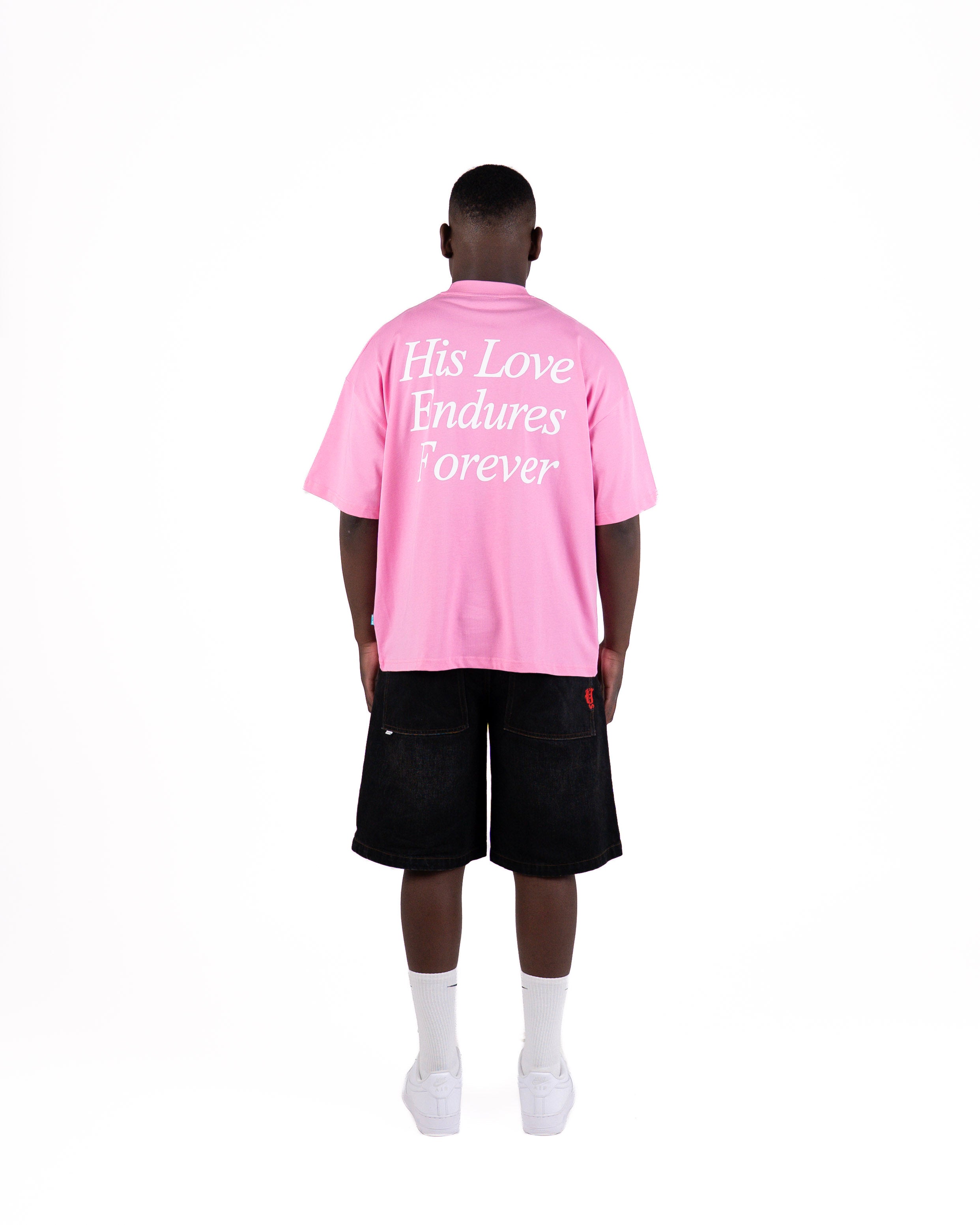 HIS LOVE ENDURES TEE V2 - PINK