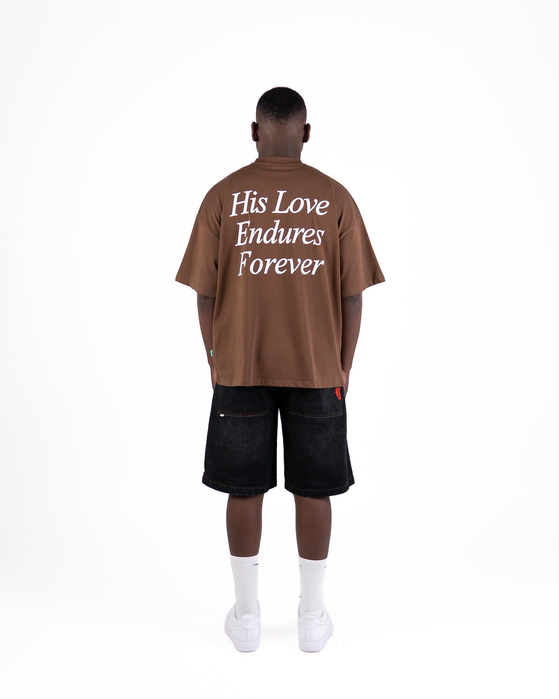 HIS LOVE ENDURES TEE - WALNUT