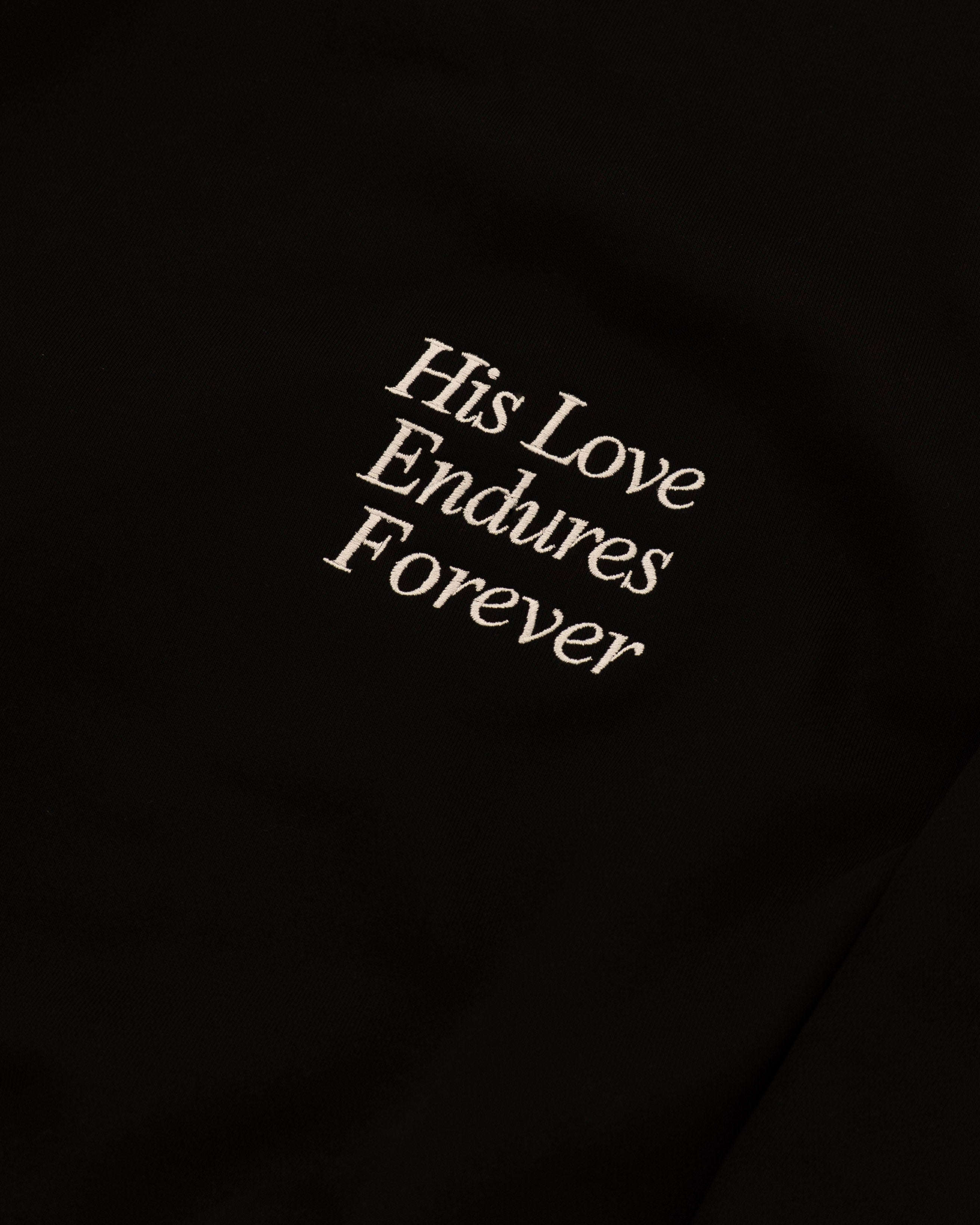 HIS LOVE ENDURES ZIP-UP HOOD V2 - BLACK