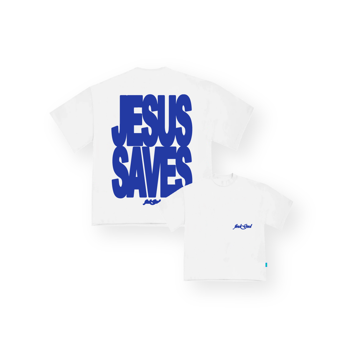 JESUS SAVES TEE - WHITE