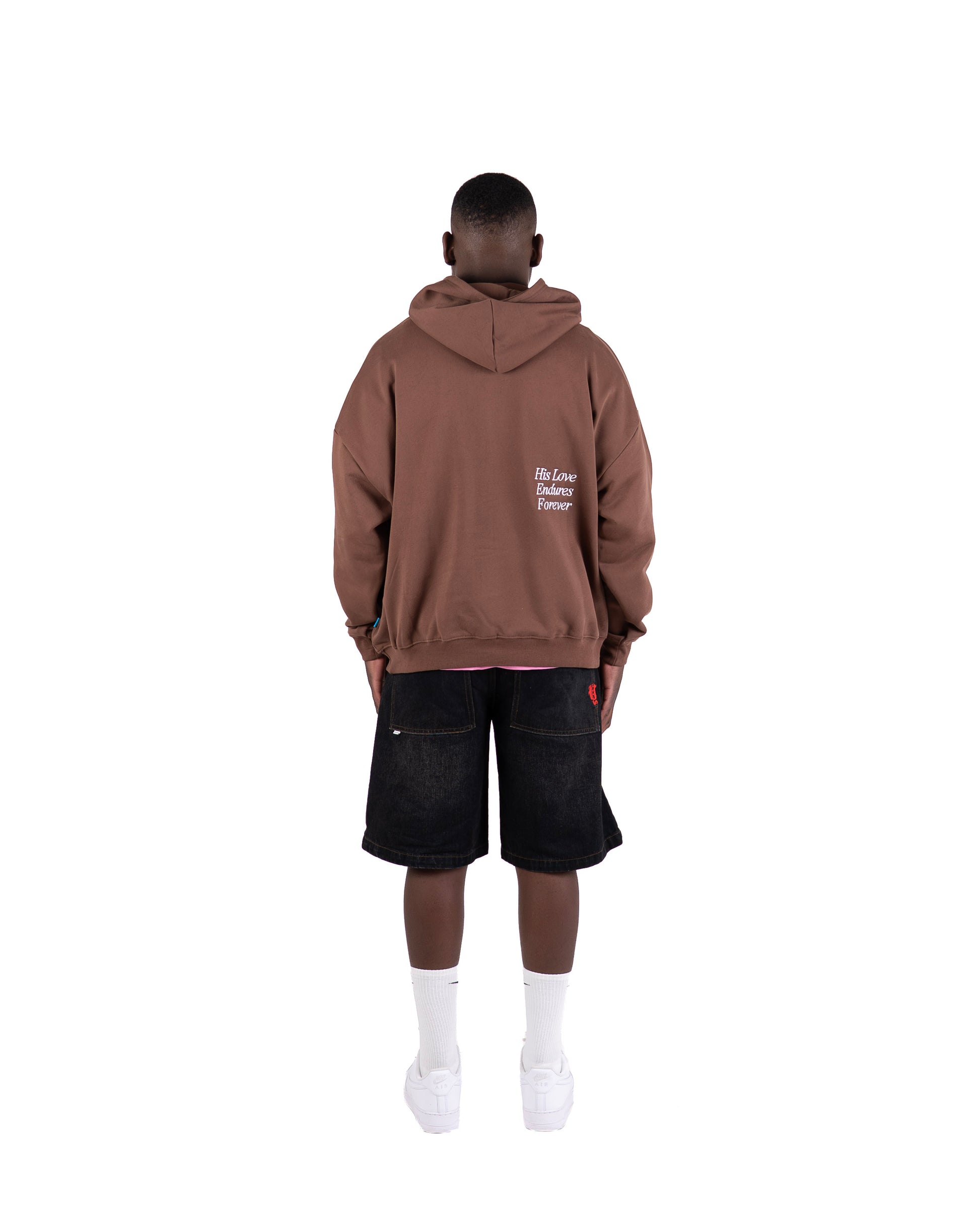 HIS LOVE ENDURES HOOD - CHESTNUT