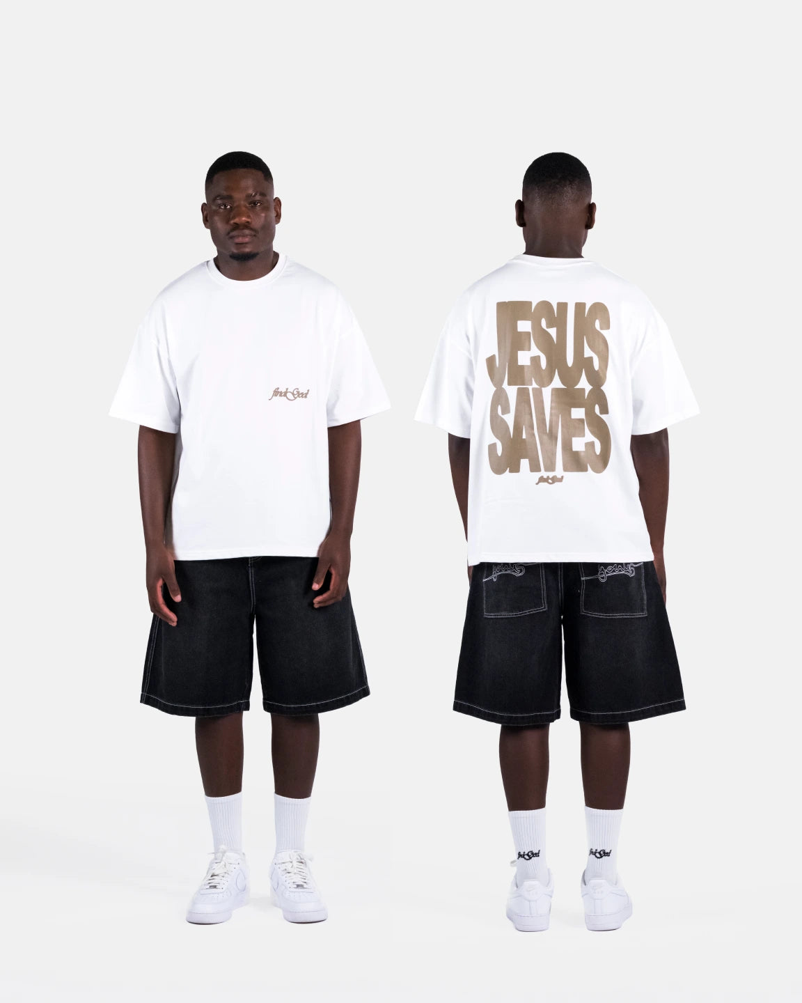 JESUS SAVES TEE V2 - WALNUT