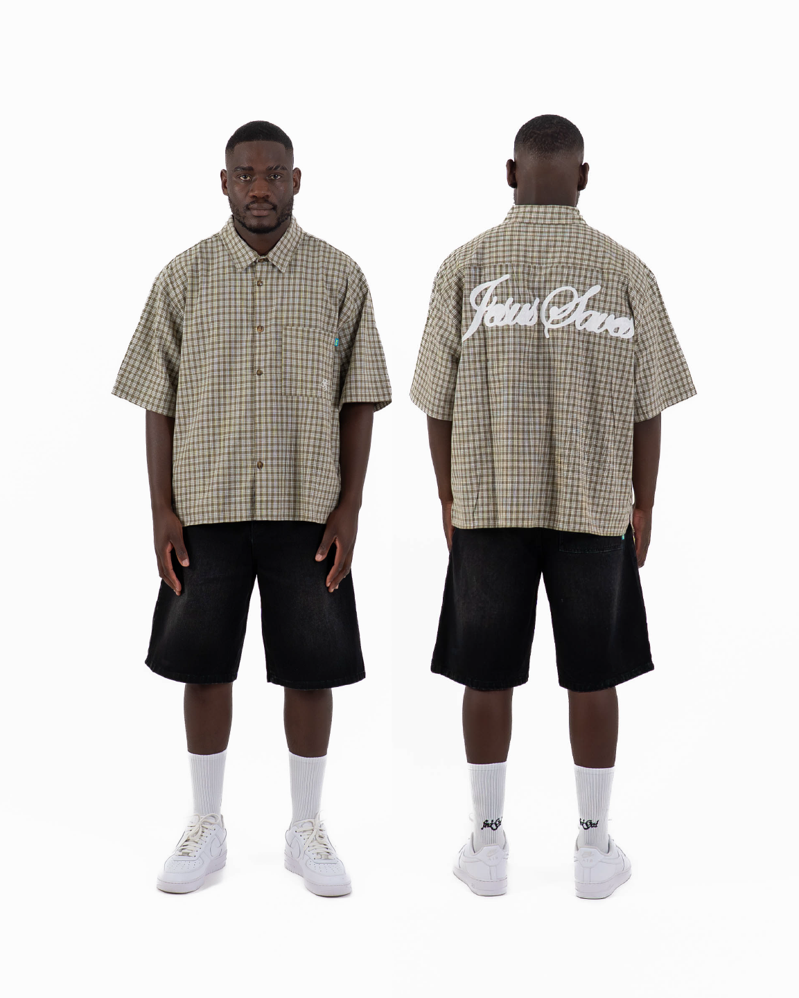 JESUS SAVES BUTTON UP - EUCALYPTUS