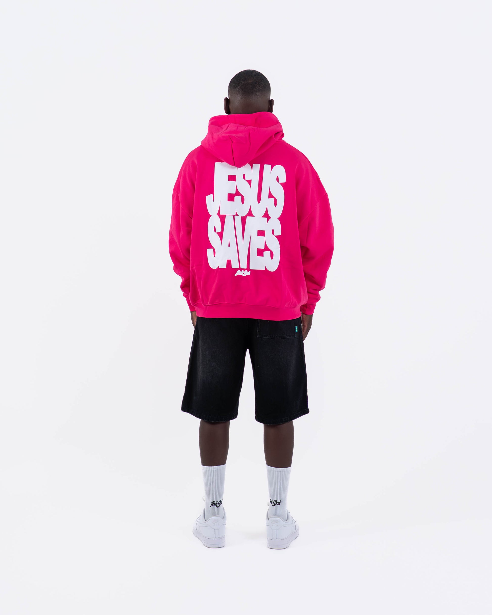 JESUS SAVES HOOD - PINK