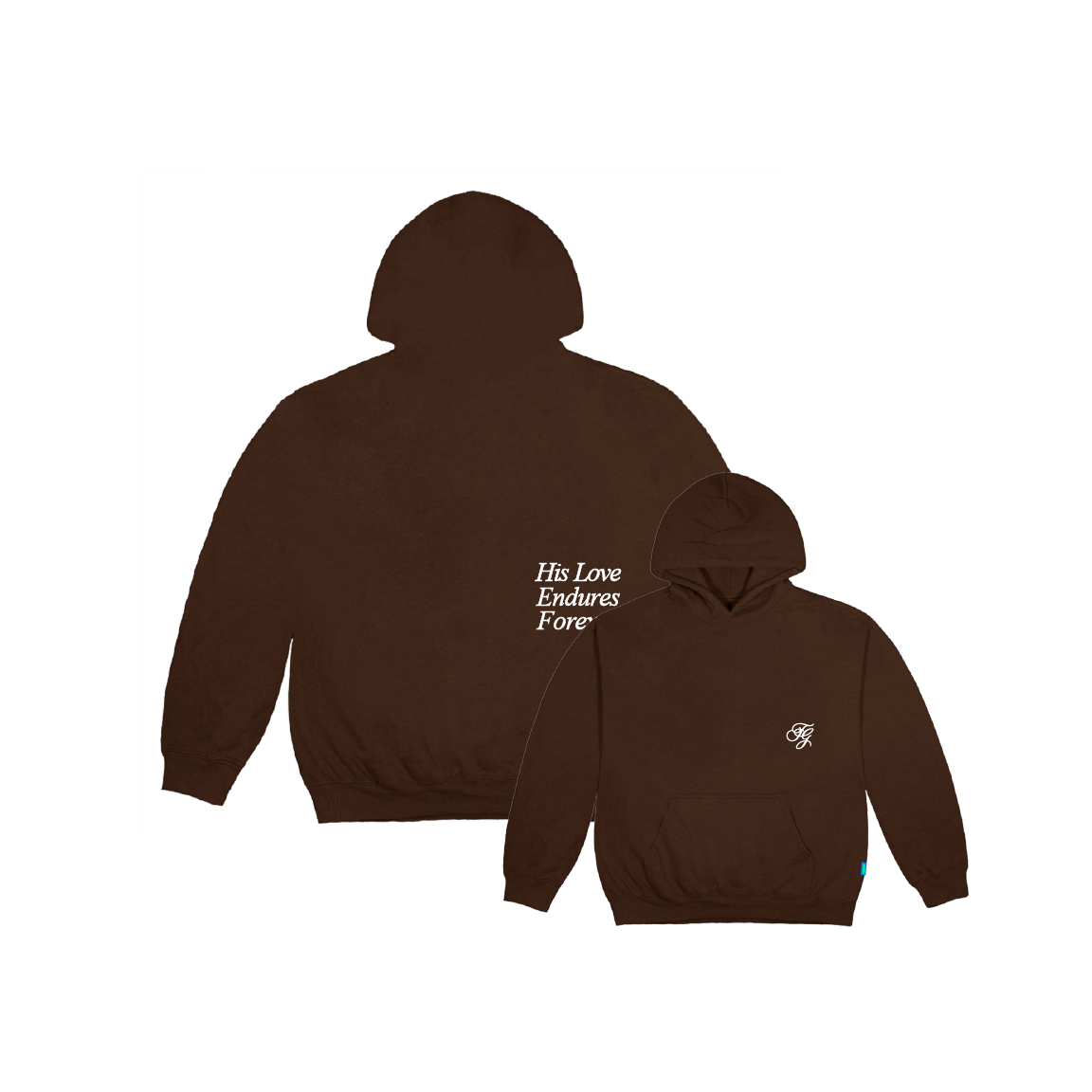 HIS LOVE ENDURES HOOD - CHESTNUT