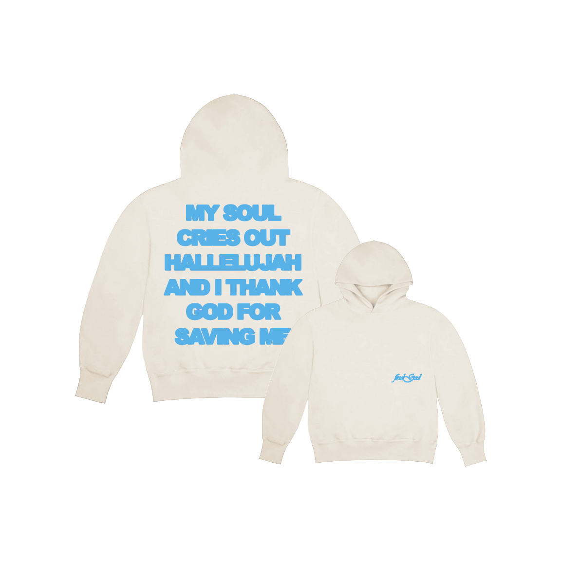 HALLELUJAH HOOD V1 - ECRU