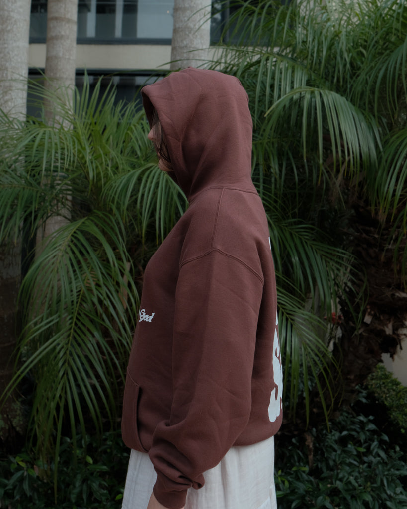 JESUS SAVES HOOD - CHESTNUT
