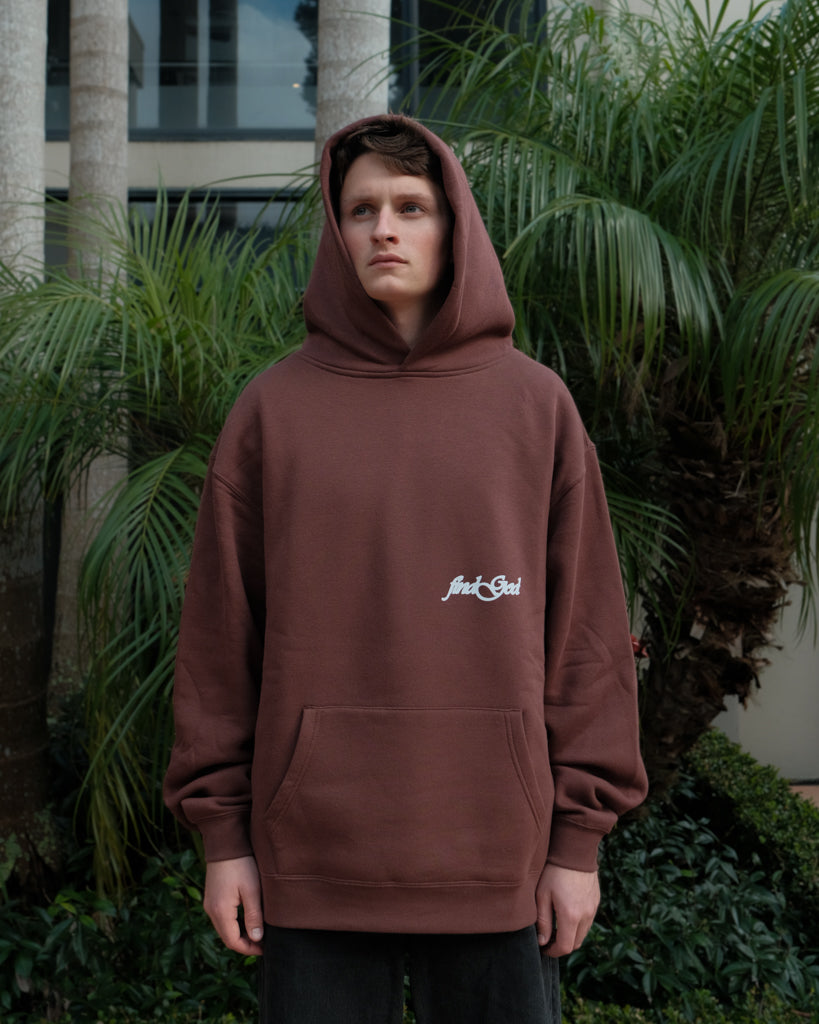 JESUS SAVES HOOD - CHESTNUT