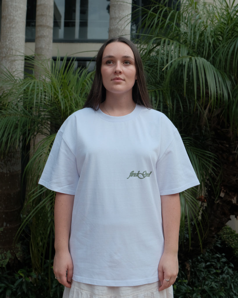 JESUS SAVES TEE - MOSS