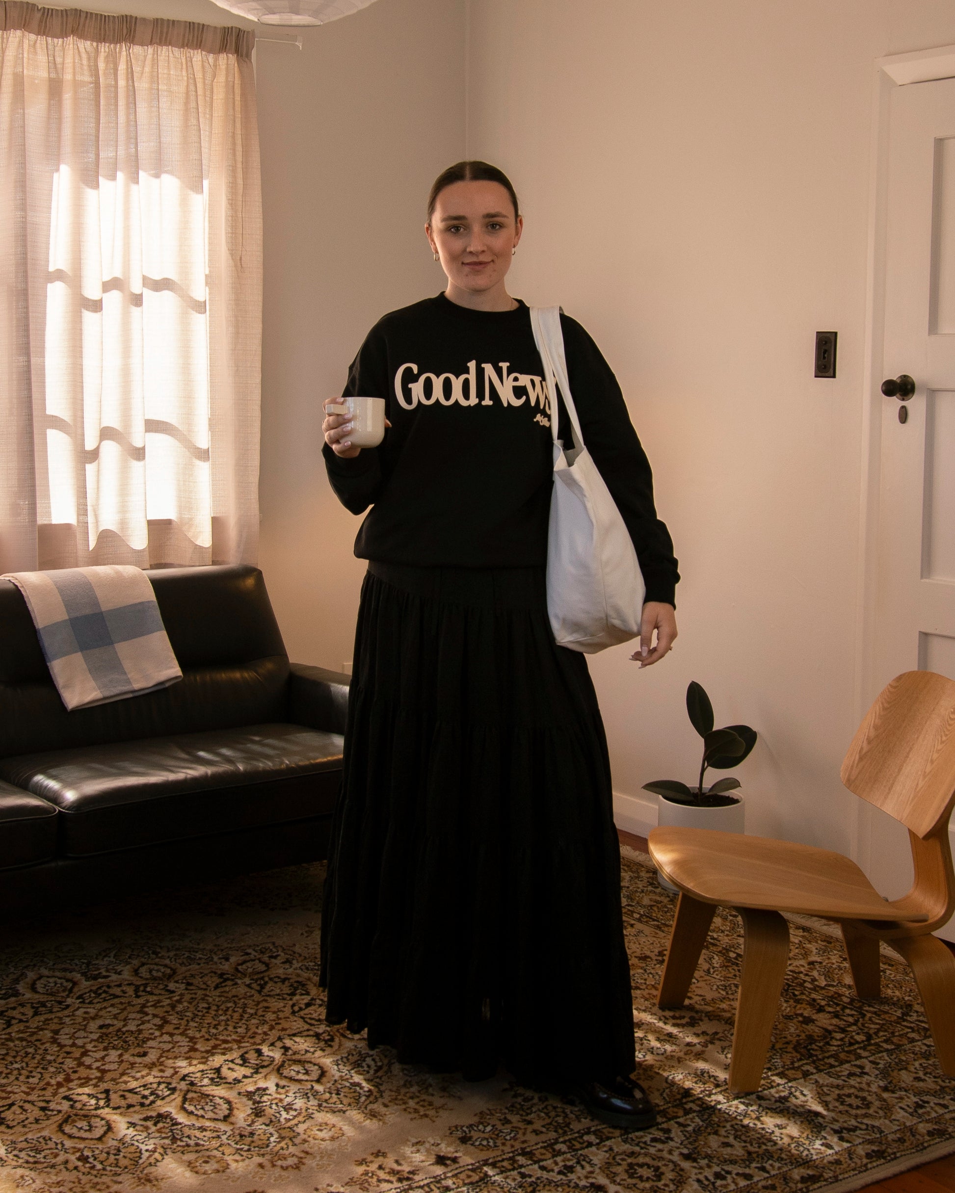 GOOD NEWS! XL TOTE - CREAM