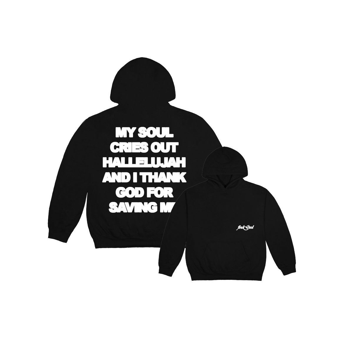 HALLELUJAH-HOODIE-FINDGOD-BLACK -CHRISTIAN APPAREL
