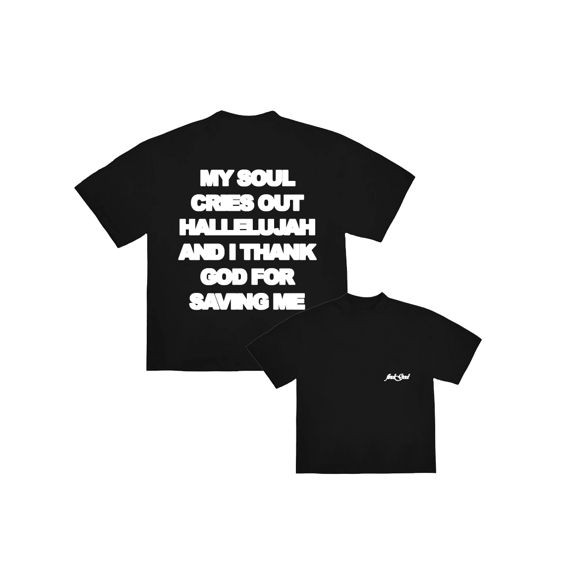 HALLELUJAH-TEE-FINDGOD-BLACK -CHRISTIAN APPAREL
