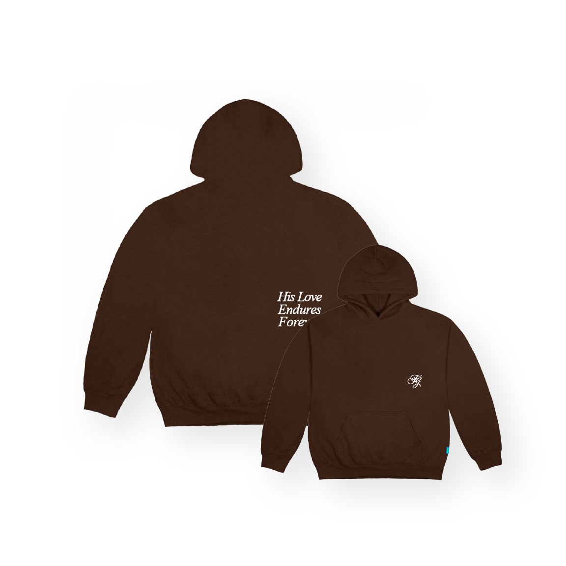HIS LOVE ENDURES HOOD V2 - CHESTNUT