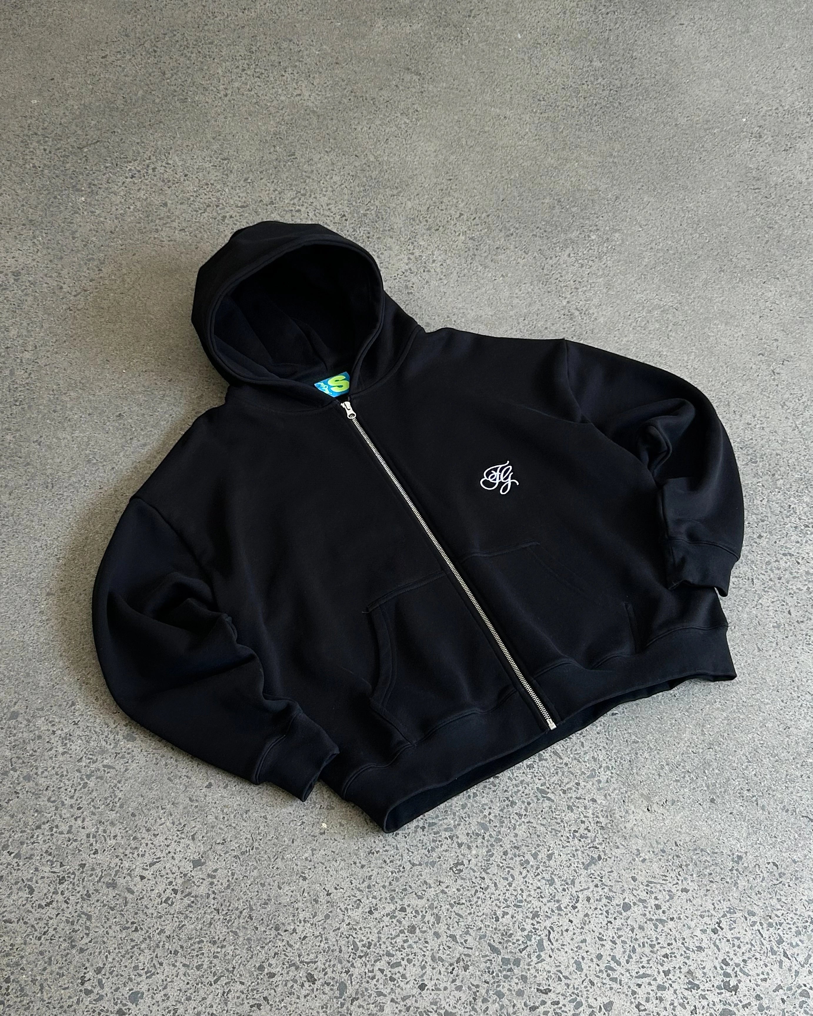 HIS LOVE ENDURES ZIP-UP HOOD V2 - BLACK