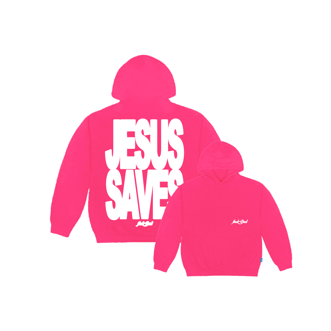JESUS SAVES HOOD - PINK