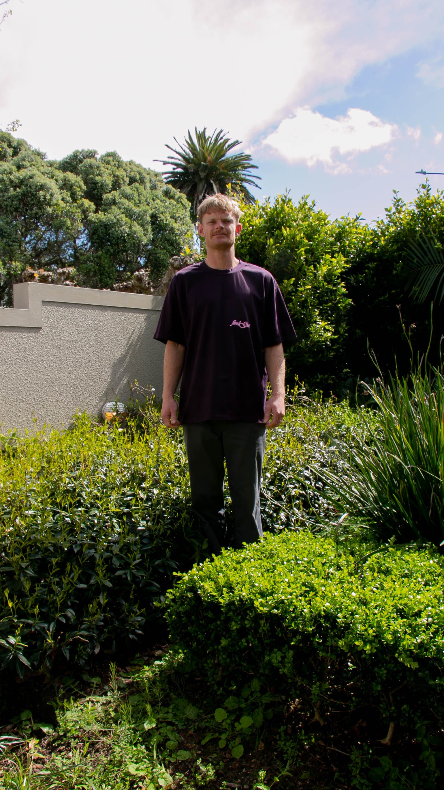 JESUS SAVES TEE - PLUM