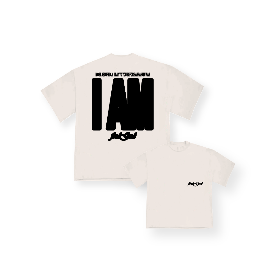JOHN 8:58 "I AM" TEE - ECRU