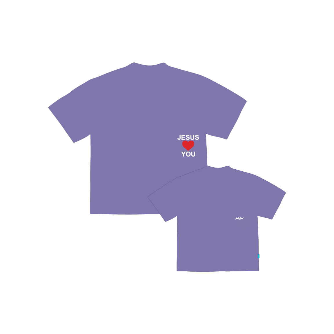 JESUS LOVES YOU TEE - PLUM