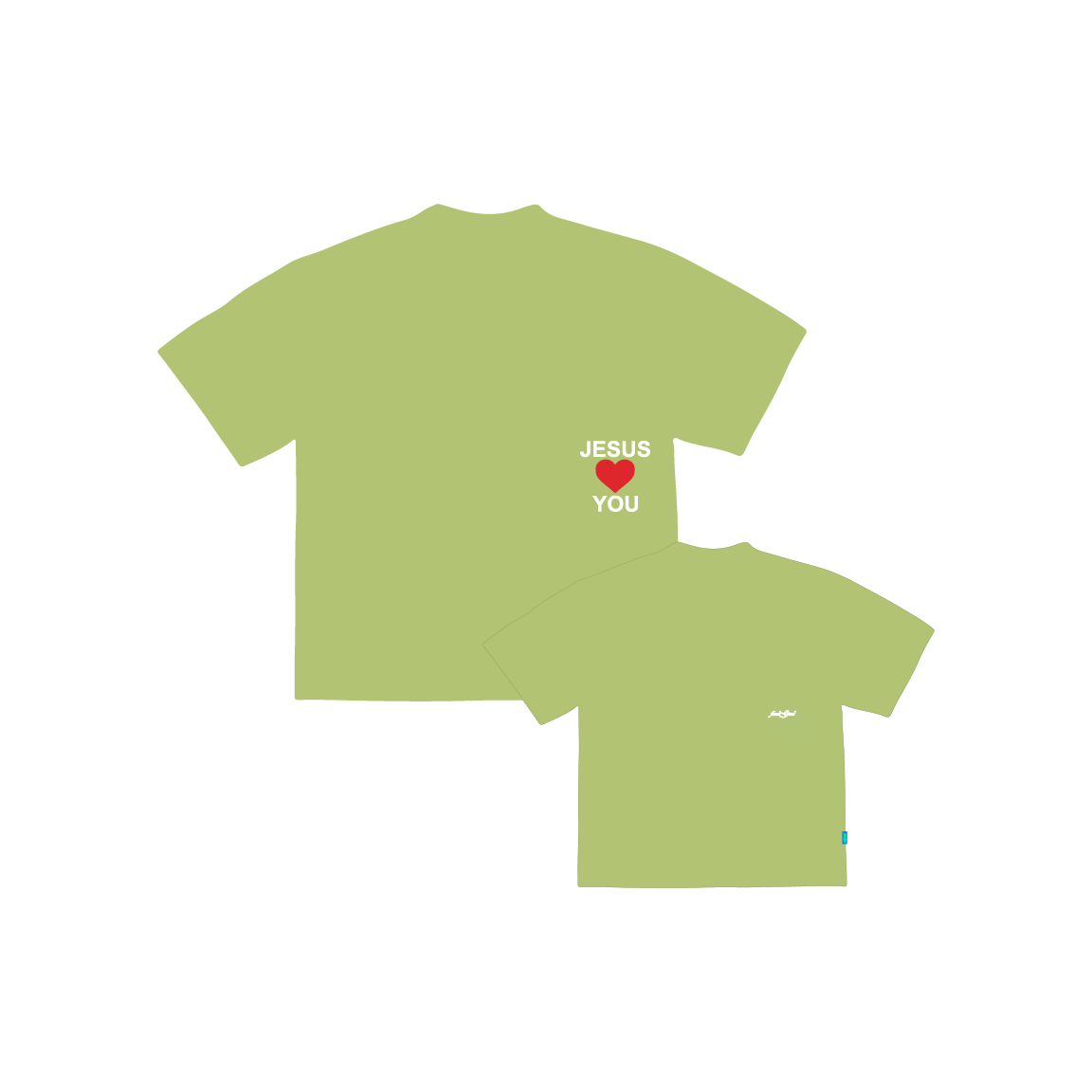 JESUS LOVES YOU TEE - OLIVE