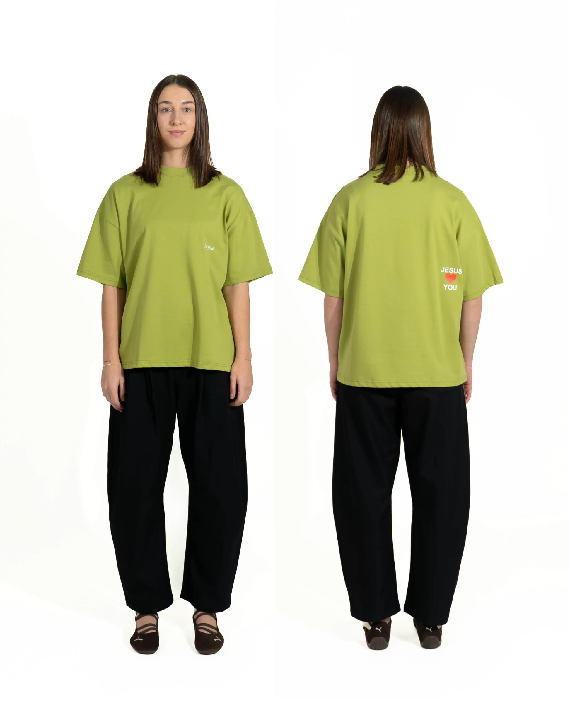 JESUS LOVES YOU TEE - OLIVE