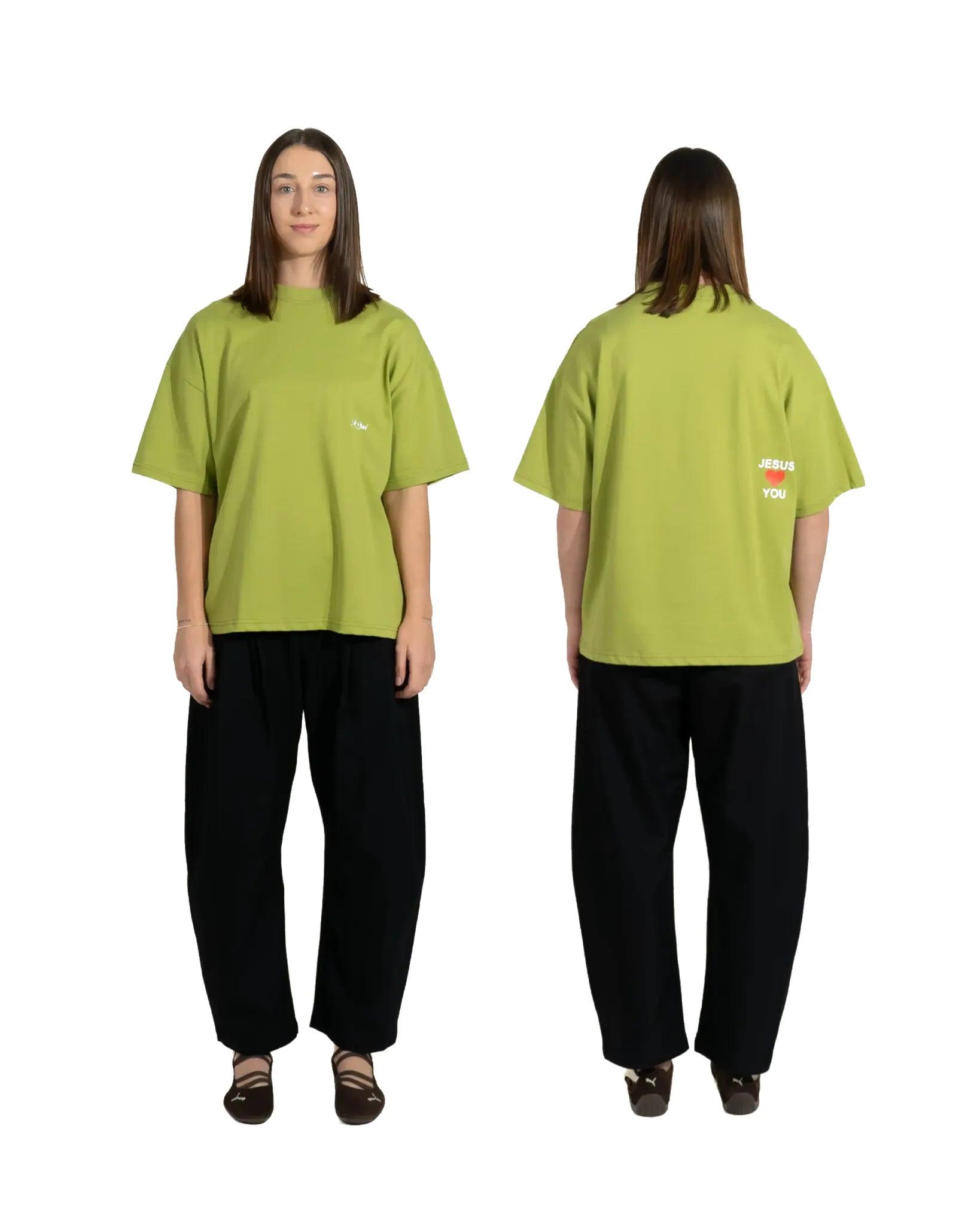 JESUS LOVES YOU TEE - OLIVE