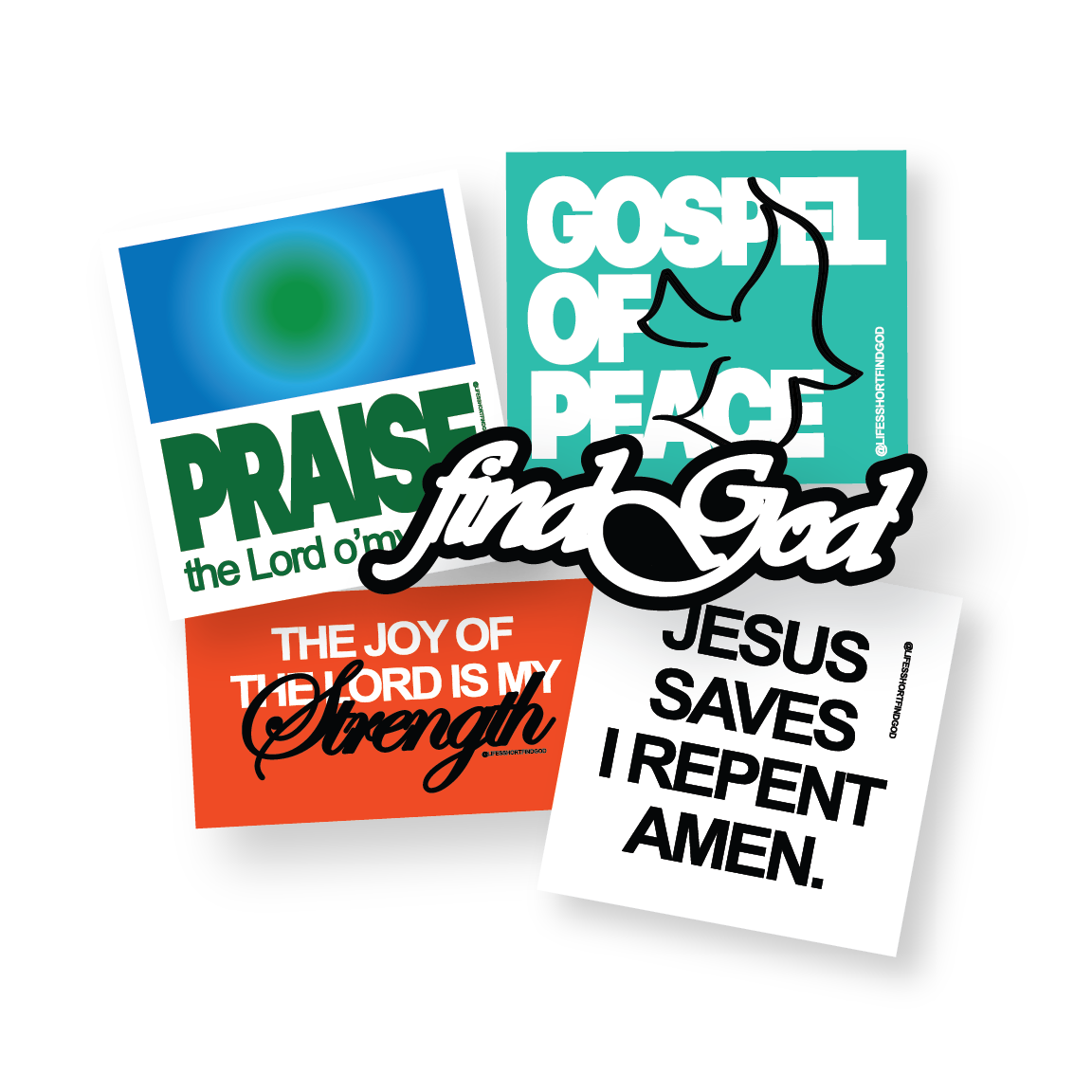 FINDGOD STICKER PACK 4
