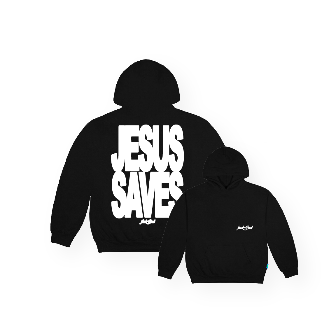 JESUS SAVES HOOD - BLACK