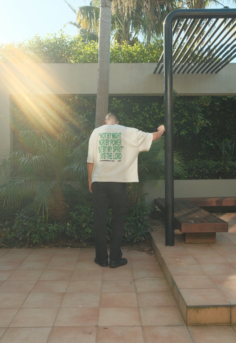 ZECHARIAH 4:6 TEE - BONE