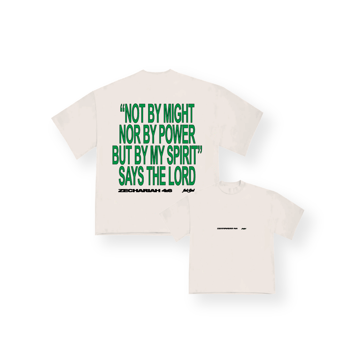 ZECHARIAH 4:6 TEE - BONE