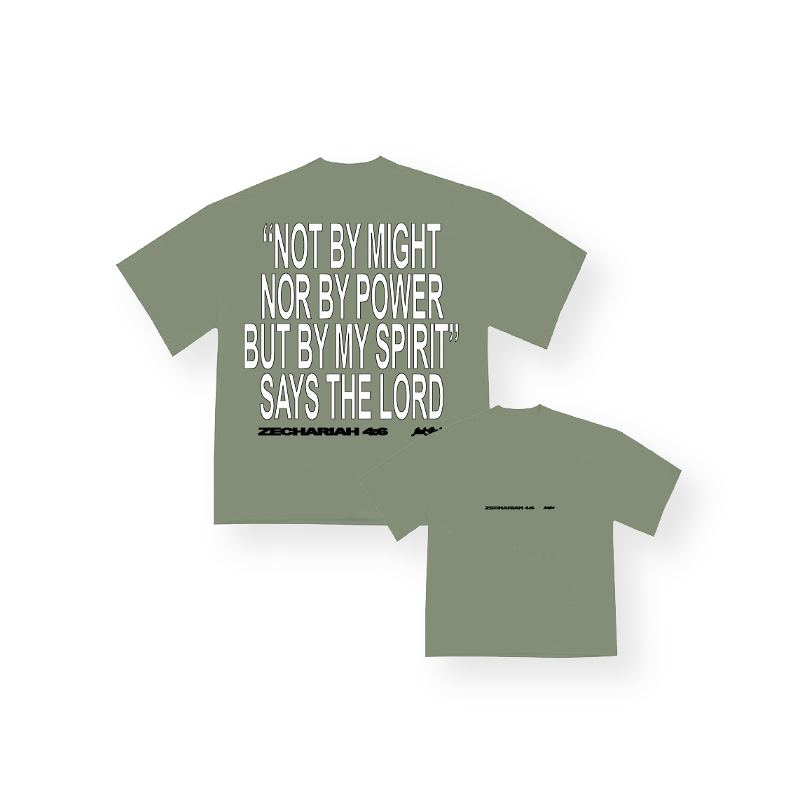 ZECHARIAH 4:6 TEE - EUCALYPTUS